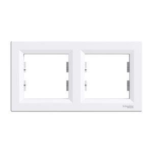 Asfora - vodoraven okvir z 2 odprtinama - bela