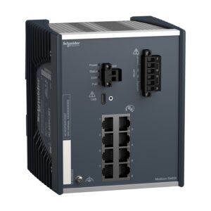 Modicon PoE (Power skozi Ethernet) upr. stikalo - 8 GB port. za bak. - raz. tem.