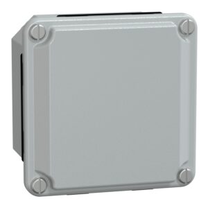 Kovinska industrijska omarica, V85 x Š85 x G49 - IP55 - siva RAL 7035