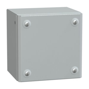 Kovinska ind. om. z navadnimi vrati V 150 x Š 150 x G 120 IP66 IK10 RAL 7035