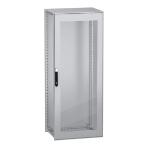 Samostoječa modularna električna omara, PanelSeT SFN, dekarbonizirano jeklo, steklena vrata, 2000x800x600mm, IP55