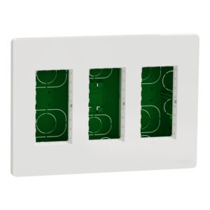 Unica - delovna postaja - podometna - 3 x 4 moduli - bela