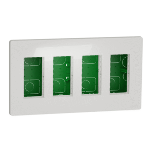 Unica - delovna postaja - podometna - 4 x 4 moduli - bela