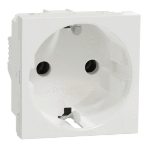 Unica - 1 vtičnica - 2P+E + otroška zaščita - 16A 250V - IP20 - bela