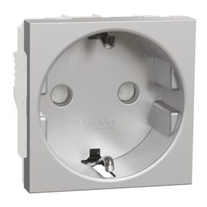 Unica - 1 vtičnica - 2P+E + otroška zaščita - 16A 250V - IP21D - alu