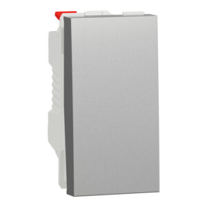Unica - tipkalo 10 A brezvijačno - 1 modul aluminij