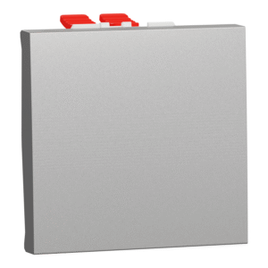 Unica - križno stikalo 10A brezvijačno 2 modula aluminij