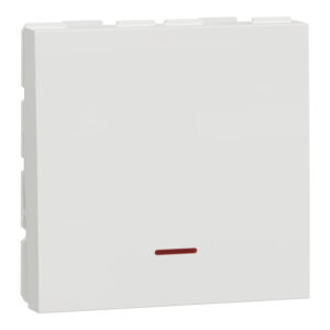 Navadno stikalo 2p, Unica, 32 A, z lučko, belo
