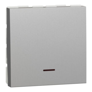 Navadno stikalo 2p, Unica, 32 A, z lučko, aluminij