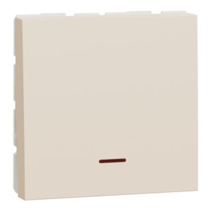Navadno stikalo 2p, Unica, 32 A, z lučko, bež
