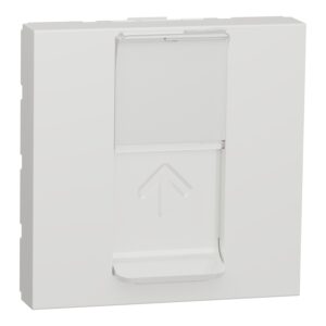 Unica - 1 X RJ45 vtičnica - 2 m - kat. 5E - UTP - ravna - otroška zaščita - bela