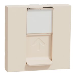 Unica - 1 X RJ45 vtičnica - 2 m - kat. 5E - UTP - ravna - otroška zaščita - bež