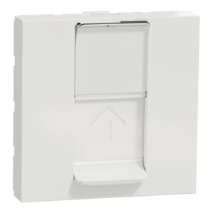 Unica - 1 X RJ45 vtičnica - 2 m - kat. 5E - STP - ravna - otroška zaščita - bela