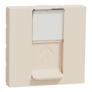 Unica - 1 X RJ45 vtičnica - 2 m - kat. 6 - UTP - ravna - otroška zaščita - bež