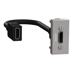 HDMI podatkovni priključek Tipa A, Unica, 1 modul, aluminij