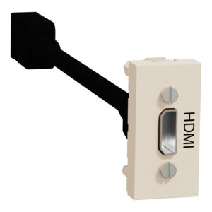 HDMI podatkovni priključek Tipa A, Unica, 1 modul, bež