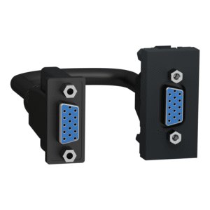 Unica - HD15 ženski (VGA) - 1 modul - antracit