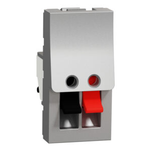 Unica - priključek za zvočnike - 1 modul - aluminij