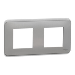 Unica - dekorativni okvir - dvojni - 2 x 2 modula - aluminij