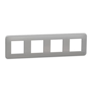 Unica - dekorativni okvir - četverni - 4 x 2 modula - aluminij