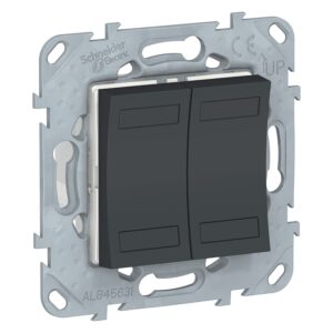 New Unica - KNX tipkalo dvojno antracit