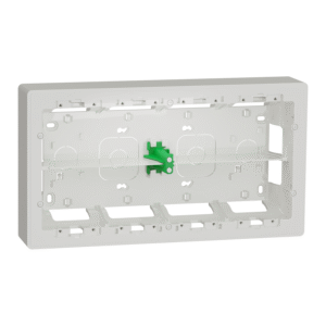 Unica - pritrdilna doza - površinska - 2 x 10 modulov - protibakterijska - bela