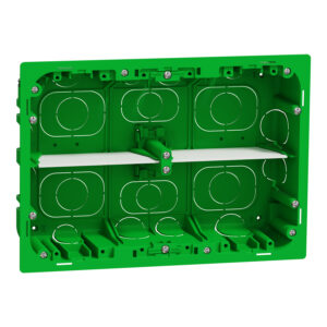 Unica - pritrdilna doza - podometna - 2 x 8 modulov - prozorna zelena