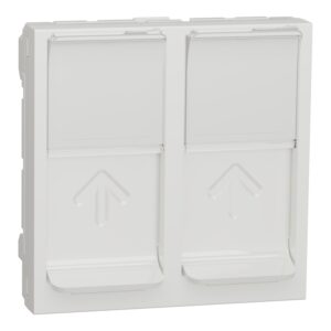 Unica, centralna plošča, 2 x RJ45, S-One, 2 m, ravna, otr. zaščita, protibakt.