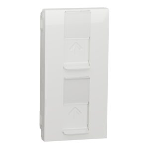 Unica, RJ45 pokrov za 2x Keystone/Systimax, 4 moduli, bela