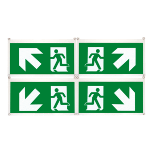 Komplet piktogramov, Exiway, Easysign, ISO, 45 stopinj, 24 m vidljivost, 4 kompleti