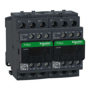 TeSys D rev. kont. - 3P(3 NO) - AC-3 - 440 V 25 A - 24 V niz. poraba DC tulj.