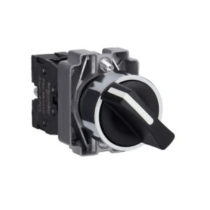 Easy Harmony XB2, kompletno izbirno stikalo, kovinsko, črno, Ø22, 2 položaja, stabilno, 1 NO