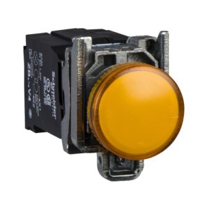 Oran. kompletna signalna svetilka Ø 22 gladka leča s sijalko BA9S 110 do 120 V