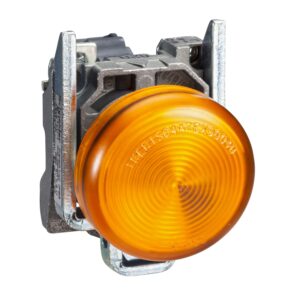 Oran. kompletna signalna svetilka Ø 22 gladka leča s sijalko BA9S, 250 V