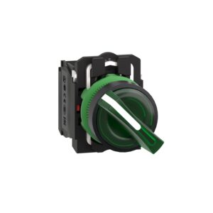 Zeleno kompletno osvetljene izb. stikalo Ø 22 2 stabilna položaja, 1NO+1NC 230 V