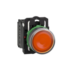 Oran. podometna kompletna osvetljena tip. Ø 22 povr. vzmet 1NO+1NC 110 do 120 V