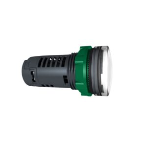 Monolitna LED signalna svetilka, plastična, bela, Ø22, 230…240 V AC