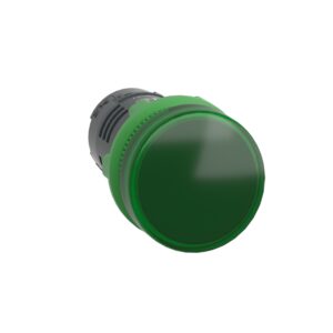 Monolitna LED signalna svetilka, plastična, zelena, Ø22, 230…240 V AC