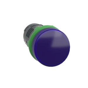Monolitna LED signalna svetilka, plastična, modra, Ø22, 230…240 V AC