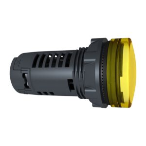 Monolitna LED signalna svetilka, plastična, rumena, Ø22, 230…240 V AC