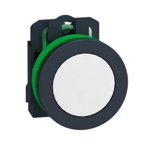 Harmony XB5, protimikrobna tipka, nadometna, plastična, bela, 30mm, povratna vzmet, neoznačena, 1NO