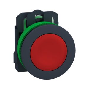 Protimikrobna podometna tipka, Harmony XB5, plastična, rdeča, 30mm, vijačna vzmet, neoznač., 1NC