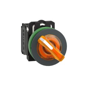 Osvet. izb. stik., pod., plast., oranž., Ø30, 2 pol., st., 24 V AC/DC, 1NO+1NC