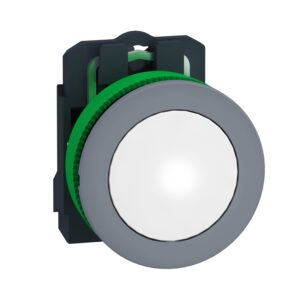 Signalna svetilka, nadometna - kompletna - 24V  - bela cp siva