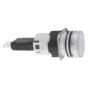 Bela kompletna signalna svetilka Ø 16 z vgrajeno LED 12 do 24 V