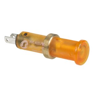 Sign. svetilka Ø 8 - IP40/IP65 - rumena - vključena pokrita LED - 12 V - faston