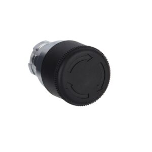 Easy Harmony XB2, gobasta tipka z glavo Ø30, kovinska, črna, Ø22, obrat za ponastavitev