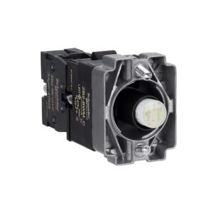 Easy Harmony XB2, svetlobni blok z nosilcem, kovinski, oranžna, žarnica 24 V DC LED, 220 V AC, 1 NO