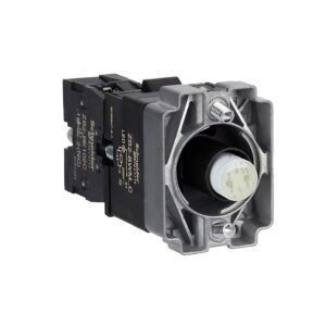 Easy Harmony XB2, svetlobni blok z nosilcem, kovinski, oranžna, žarnica 24 V DC LED, 220 V AC, 1 NC