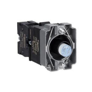 Easy Harmony XB2, svetlobni blok z nosilcem, kovinski, modra, žarnica 24 V DC LED, 220 V AC, 1 NO